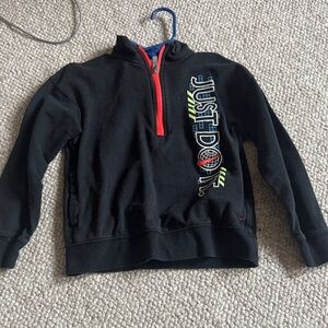 Nike Kids Black and Red Just Do It Hoodie